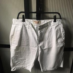 All white Penguin Shorts