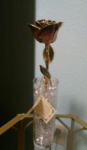 RealRose dipped in 24kGold- Living Gold