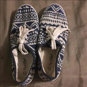Blue & White shoes