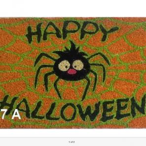 SPOOKY SPIDER HAPPY HALLOWEEN DOORMAT