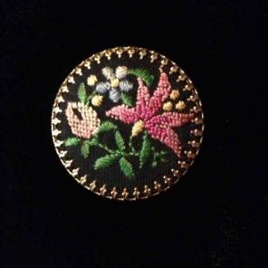 Vintage embroidered pin
