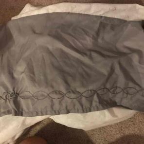 Grey queen size Bedskirt