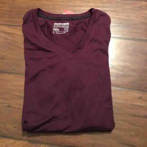 Maroon workout shirt