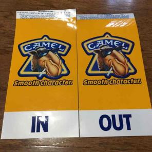 Authentic Joe Camel In Out decals