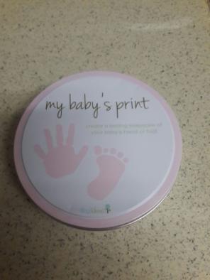 Baby hand and footprint