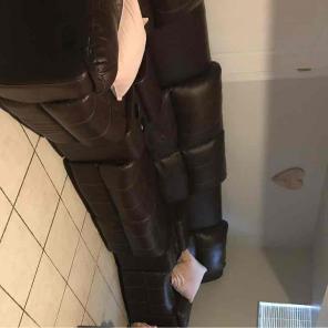Leather couch with 4 recliners