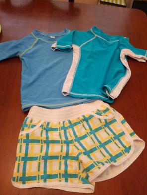 MobyGoby rashguars and swimming shorts