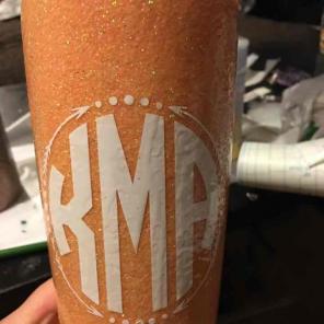 20 oz Glitter tumbler