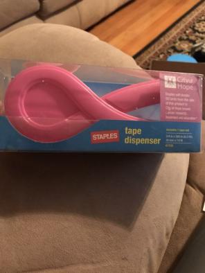 Pink Ribbon Tape Dispenser