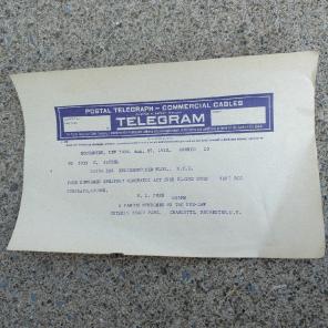 Old Telegram Acrobatic Four Newsomes
