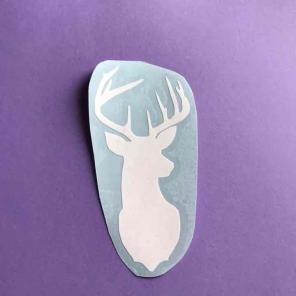 White Deer Decal