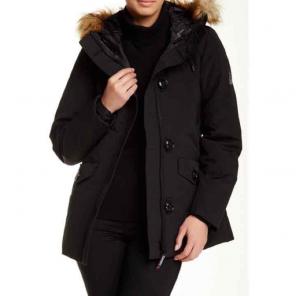 Gerry Women's Rena Fur Trim Black Coat M