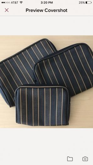 Set Of 3 Cosmetic / Makeup Bags