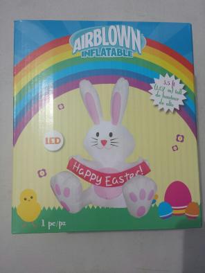 NEW 3.5 ft Happy Easter Bunny Inflatable