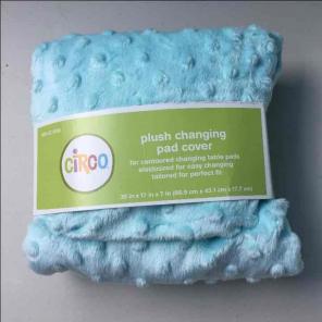Plush changing pad cover
