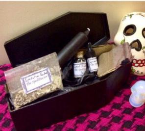 Black voodoo box spell kit