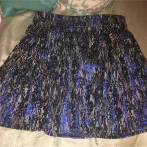 Blue and sliver design skirt