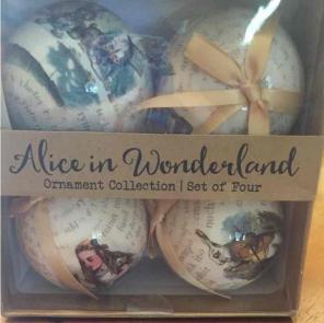 Alice in wonderland ornaments