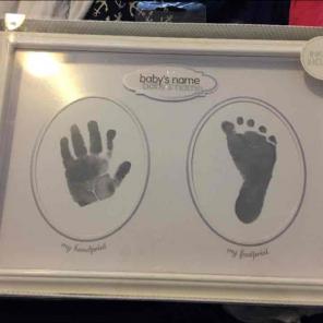 Hand print foot print baby keepsake NEW