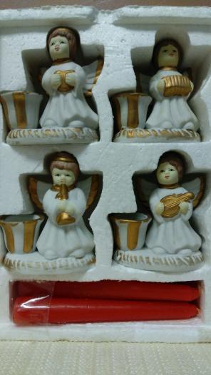 Vintage 4 Angel's Candle Holders