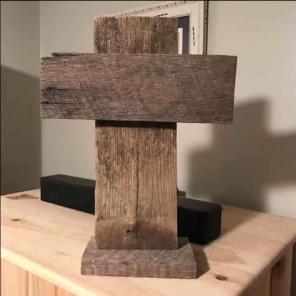 Reclaimed Handmade Barn Wood Cross