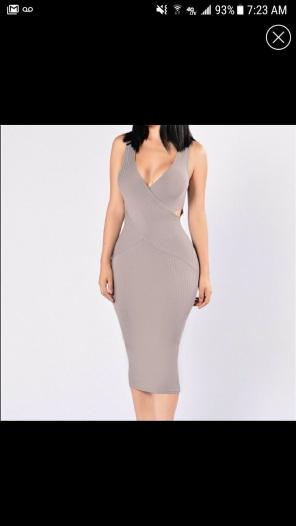 Cut Out Side Midi Dress