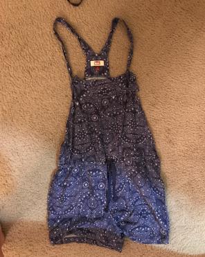 LEI Bandana Print Overalls