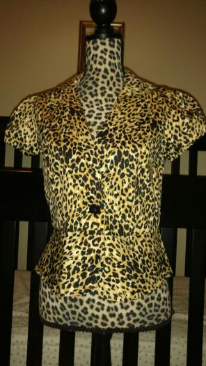 Leopard print blazer