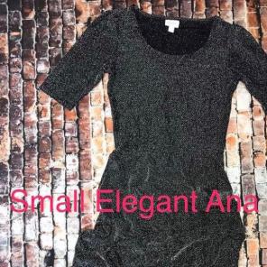 LuLaroe Elegant Ana Dress Small Black