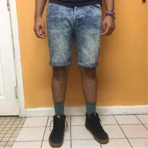 Washed denim jeans