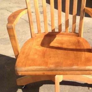 Antique solid wood office chair