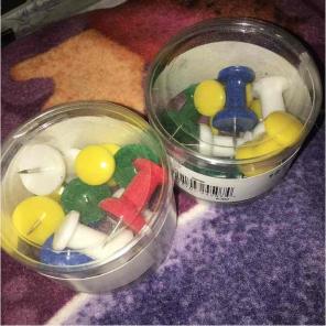 Giant push pins