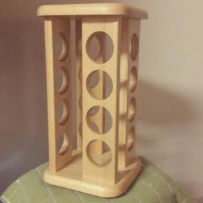 Revolving 16-Jar Spice Rack with Decal