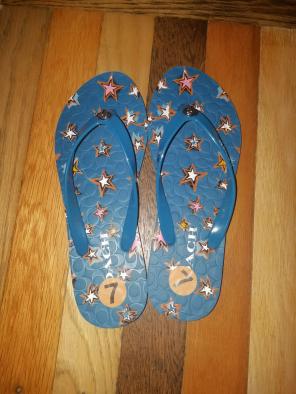 NWOT Coach flip flops