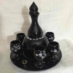 Black Liquor Mother of Pearl Inlay Set