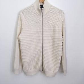 NWOT Alfani Men's Zip-up Ivory Cardigan