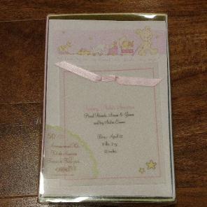 NEW Baby Girl Announcement Kit 50ct