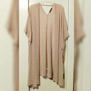 Long Boho Triangle Back Knit Kimono