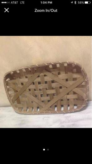 Tobacco Basket Farmhouse Shabby Chic