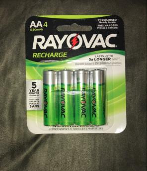 Rayovac AA 4-pack Rechargeable Batteries