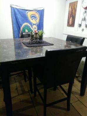 Marble top and chairs