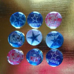 Dallas Cowboys glass bead magnets