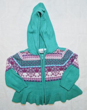 Adorable Baby Girl Zip Up Sweater