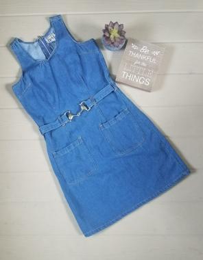 Vintage 90s Clueless Denim Jumper Dress