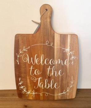 Welcome Table Wood Paddle Board