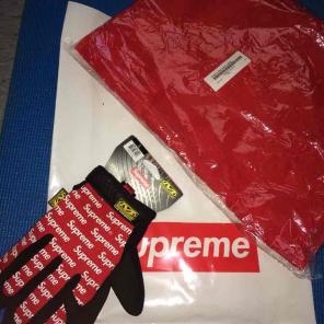 Red Supreme mechanix work gloves
