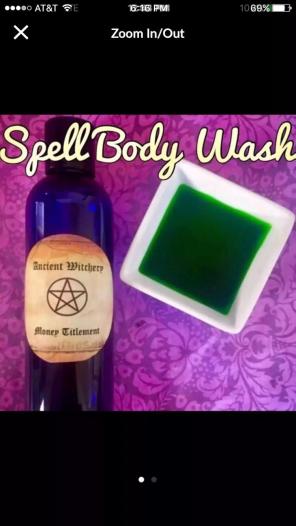 Money Attraction Spelled Body Wash