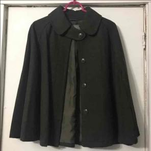 Olive green wool cape