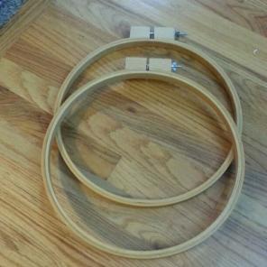 2 New - 14" wooden embroidery hoops