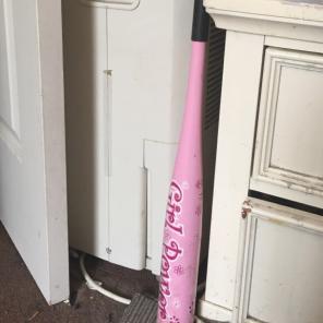 Child's Pink and Black Baseball Bat
